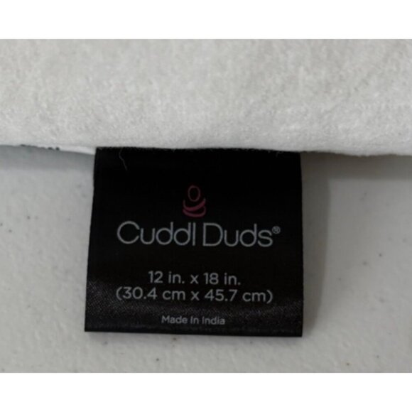 Cuddleduds Embroidered Decorative Pillow 12"x18" Ivory W/ Red & Gray Design Sof - Picture 5 of 6